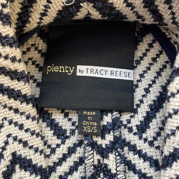 PLENTY Tracy Reese Anthropologie Open Front Cardigan Sweater Chevron Size XS - Picture 4 of 11